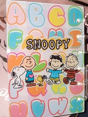 New! Peanuts Snoopy A7 Acrylic Shaker Notebook With Paper
